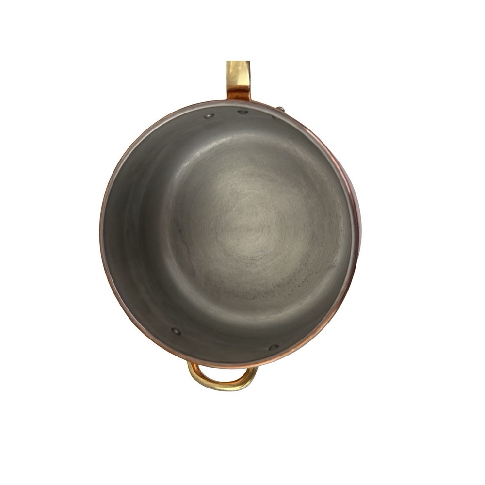 Vintage Copper and Brass Pot with Lid made in Portugal - Picture 3 of 5